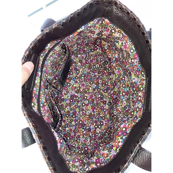 BRIGHTON D757287 BROWN LEATHER MULITI FLORAL SHOULDER BAG - Picture 14 of 16